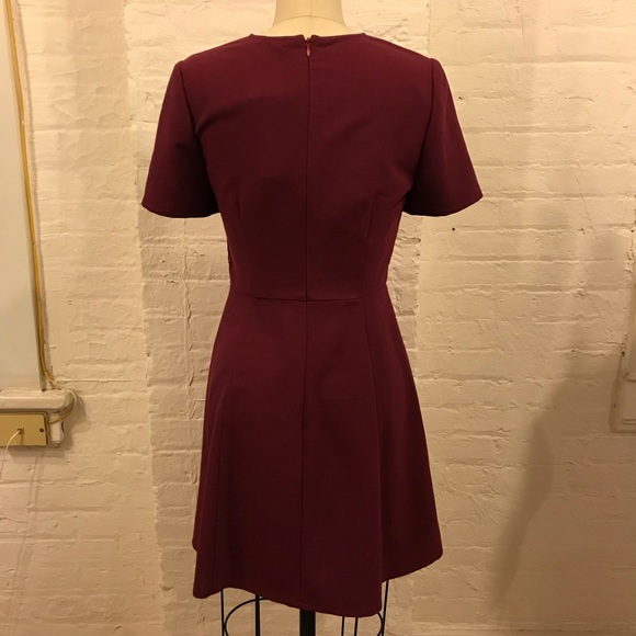 ModCloth Burgundy Dress with Lace Detail at Yoke - Picture 6 of 9